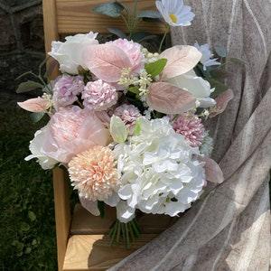 Wedding Bouquet, Bridal Bouquet, Wedding Flower, Silk Flower, Artificial Flower, Blush Pink, Pink and White, Pink and Mauve, Purple, Pastel