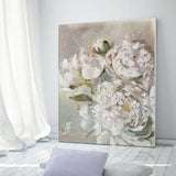 Floral oil painting, Neutral wall art, Peonies painting, Bridal bouquet, White flowers painting, Original Wall Art, Peony painting