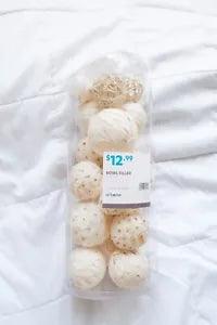 Dried Artificial Flower Balls for Accent Home Decor, Beige White Ivory Floral