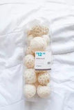 Dried Artificial Flower Balls for Accent Home Decor, Beige White Ivory Floral