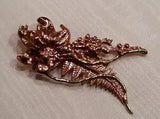 FABULOUS COPPER AND BRASS LILY DESIGN BROOCH!!!