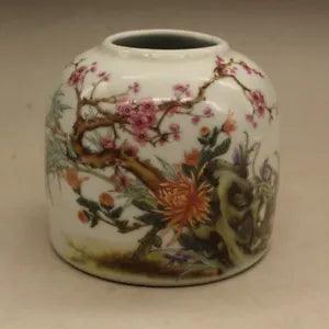 Boutique Chinese Pink Peony Pattern Hand Drawn Plum Blossom Tea Pot S505