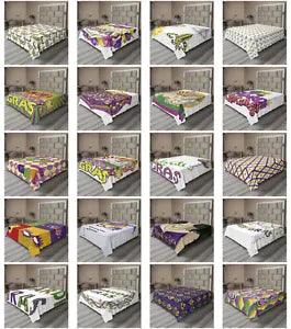 Ambesonne Mardi Gras Flat Sheet Top Sheet Decorative Bedding 6 Sizes