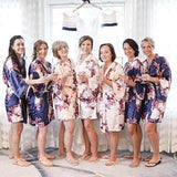 Satin Floral Robes/ Burgundy Robes/ Bridesmaid Robes/ Bridal Party Gifts/  Bridal Robes/Bridesmaid Gifts/ Bride Robe/ Bridal Shower Gifts