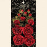 Graphic 45 Rose Bouquet Collection - Triumphant Red - G45 Flowers - Red Scrapbook Roses - Red Scrapbook Flowers - LAST CHANCE - 8-098