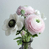 Ranunculus bouquet Cold Porcelain Flowers Botanical sculpture Artificial flower arrangement