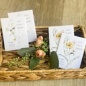 Let Love Grow Wedding Favors for Guests | Eco friendly Wedding Favors | Seed Packet Wedding Gifts | Custom Wedding Favors | Bulk Favors