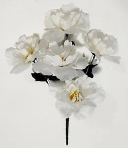 (Pack 24) 120 Cream Peonies Silk Flower 12" Bush Home Craft In/Outdoor Decor US