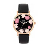 Toff London TLWS-37073 Ladies Pink Carnations Flower Watch