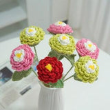 Crochet Peony Flower, Flower Bouquet, Crochet Bouquet, Knitted Flower, Yarn Flower, Home Decor, Birthday Gift, Gift for Her, Set of 3