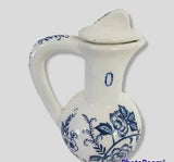 Pitcher Blue And White Peony Handpainted Small Oil Pitcher