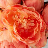Artificial Peach Peony Bouquet for Home Decor, Crafting and Displaying