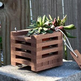 206. Salvaged Manufactured Decking Hanging Basket Planter for Orchids, Bromeliads, Ferns, Cacti, Other Epiphytes and Succulents