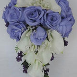 Lavender Rose, Bouquet, White Calla Lily Bouquet, Bouquet with Bling, Crystal Bouquet,