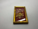 VTG Wall Art Dried Flowers in a Gold Wood Bamboo Design Frame 3 3/4??? x 5 1/2???.