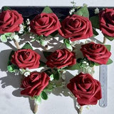 Red Rose Boutonni????re Accessory | High Quality Artificial Foam Roses - Perfect for Prom, Weddings