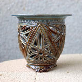 Designer Orchid pot for Orchid planer for Flower vase Ceramic plant pot Orchid pots Clay orchid pot orchid pot Gift for mother Brown pot