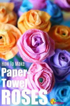 Paper Towel Roses For Kids To Make And Give Flower Delivery