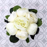 Ivory Peony and Rose Bouquet, Wedding Bouquet, Bridal Bouquet, Bridesmaids Bouquets, Faux Flowers, Artificial Wedding Flowers, eucalyptus