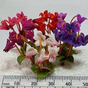 1;12 Scale Cyclamen Flower Dolls House Miniatures Garden , Flowers