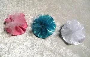 3 x Cute Baby Girls Satin Tulle Peony Flower Hair Clip Hairpin for Kids Toddler