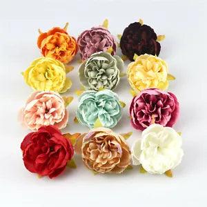 6cm Peony Artificial Silk Flower Head Bulk Peony  DIY Party Crafts Corsage Decor