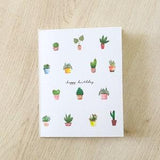 Plant grid birthday card - birthday card for plant lover - minimal plant birthday card