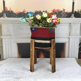 woven flower hamper, orchid basket, boho pot cover, flower pot hanging, hanging air basket, wall boho planter, plant pot cover, PH 2181