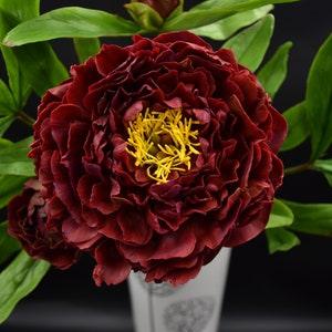 Burgundy peony, peonies are from polymer clay ,handmade bouquet, peonies bouque,t bridal bouquet, housewarming gift, flowers arrangement