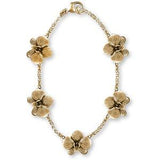 Orchid Jewelry 14k Gold Vermeil Handmade Orchid Flower Bracelet  OR5-BRVM