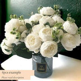 Peony Artificial Faux Flower Bouquet, Handmade Flowers, Fake Flower, Home Decor, Wedding Flower Arrangements, Gifts For Her, Bridal