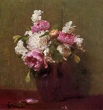 Art Oil painting Flower White Peonies and Roses Narcissus Home decoration
