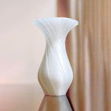 White flower vase, Minimal Vase, Simple Vase, Vase Gift, Gift for her, Mothers Day Gift, Gift Idea, Eco-Friendly Vase, Flower Bouquet Vase