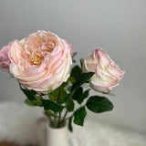 Real Touch Cabbage Rose - David Austin Rose / High Quality Artificial Flower / DIY Floral / Wedding Decoration / Gifts / Light Pink