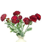 Artificial Ranunculus Flowers 3 Bundles Fake Peonies Bouquet Silk Flower for