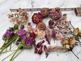 Dried Flowers Resin Real Natural Dry Flower Mixed Lot Pink Cream DIY Crafts #7