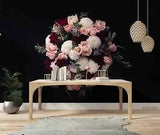 3D Rose Carnation Flowers Self-adhesive Removeable Wallpaper Wall Mural 739