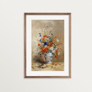 Vintage Flowers Painting Print | Floral Bouquet Painting