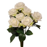 White Roses Wedding Bouquet Artificial Floral Craft Supply Faux Flowers Craft Supplies Floral Arrangements Wreath Supplies Silk Rose