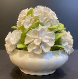 Coalport White Carnation Bone China Basket