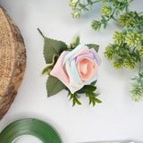 Pastel Unicorn Rainbow Rose Buttonhole or Lapel/Wrist/Handbag Corsage, Artificial Wedding Flowers, Rose Corsage, Rose Buttonhole, UK