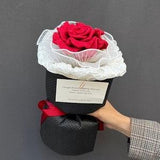 Finished Vibrant Crochet Single Large Thai Rose Bouquet - Exotic Handmade Flowers, Romantic Gift
