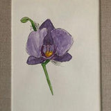 Handmade Purple Watercolor Orchid Flower