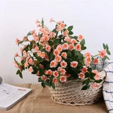 Beautiful Mini roses bundle silk artificial flowers for home table decor flores artificiales living room decoration