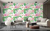 3D Pastoral Pink Peony Flower Self-adhesive Removable Wallpaper Murals Wall 352