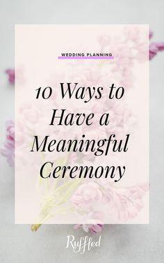 Beyond the "I Do": 10 Ways to Have a Meaningful Ceremony Flower Delivery