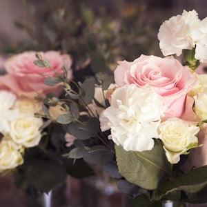 Rose Photography¡§CFloral Still Life, Romantic, Vintage, Charming Pink Rose Bouquet Wall Art Paper-Print-Metal-Acrylic Home D¡§?cor or Gift