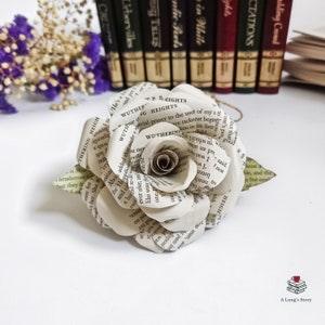 Paper Rose Made Using Book Paper | Classic Literature | Bouquet | Wedding | Gift