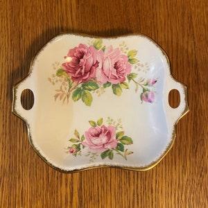 Royal Albert American Beauty Open Handle Bon Bon Dish, Candy Dish