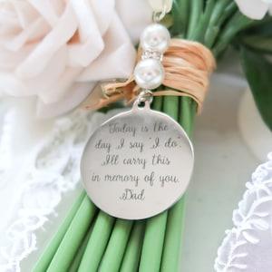 Bouquet Memory Charm - Bouquet Photo Charm - Memory Charm For Bridal Bouquet - Picture Charm Bouquet - Double Wedding Bouquet Charm
